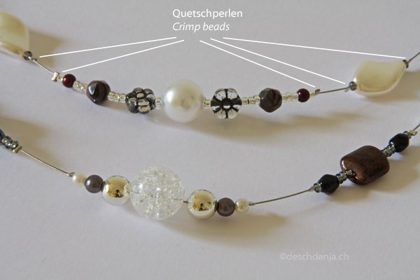 Halskette mit Quetschperlen
