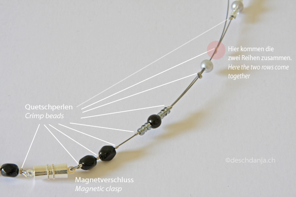 Halskette mit Quetschperlen