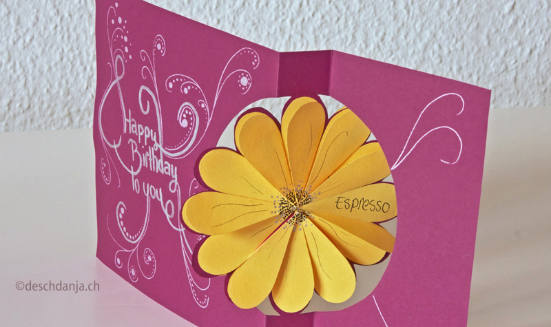 Flower Swing Birthday Card