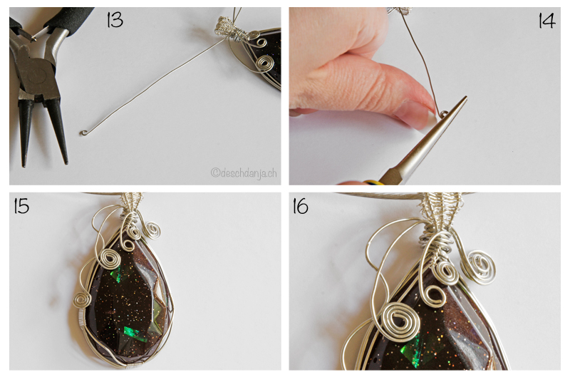 Schmucksteinfassung aus Draht