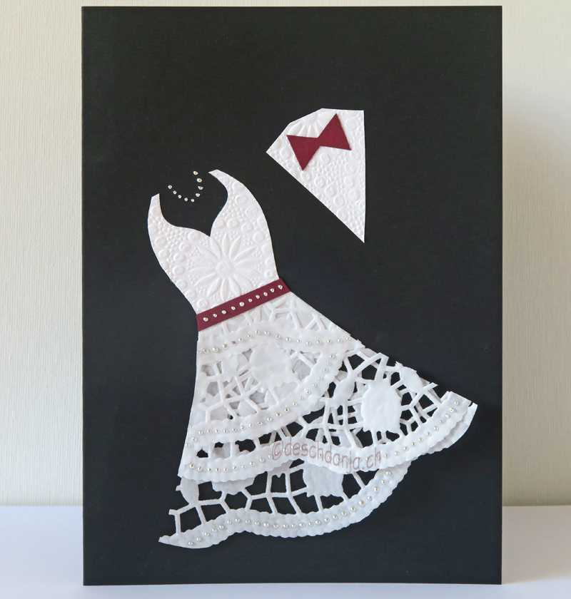 Doily Wedding Card