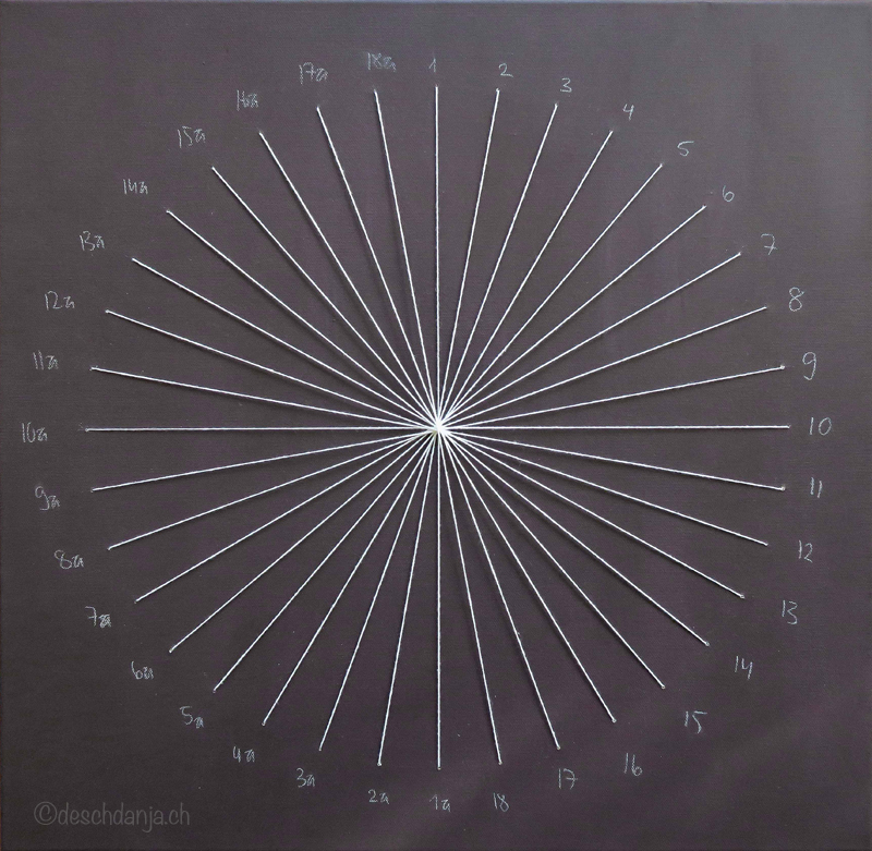 String Art on canvas