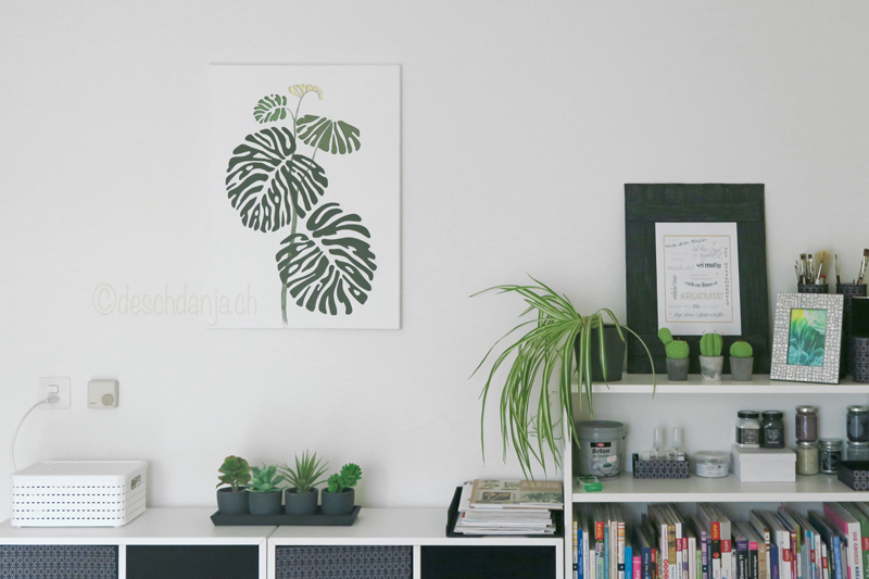 Monstera auf Keilrahmen