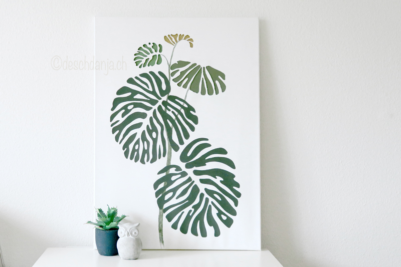 Monstera auf Keilrahmen