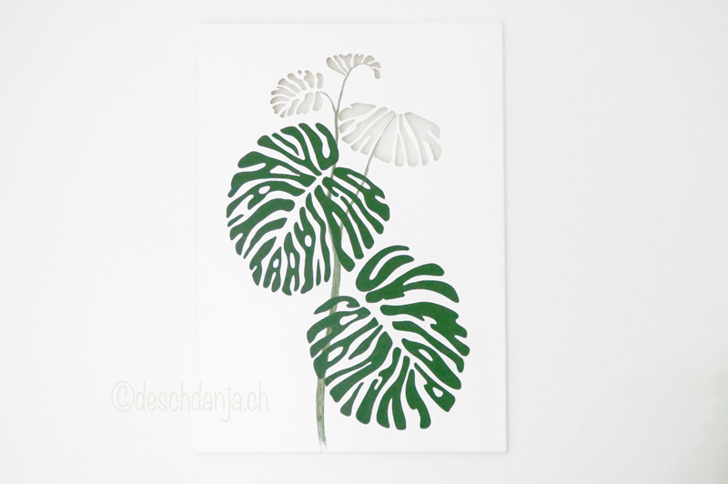 Monstera auf Keilrahmen