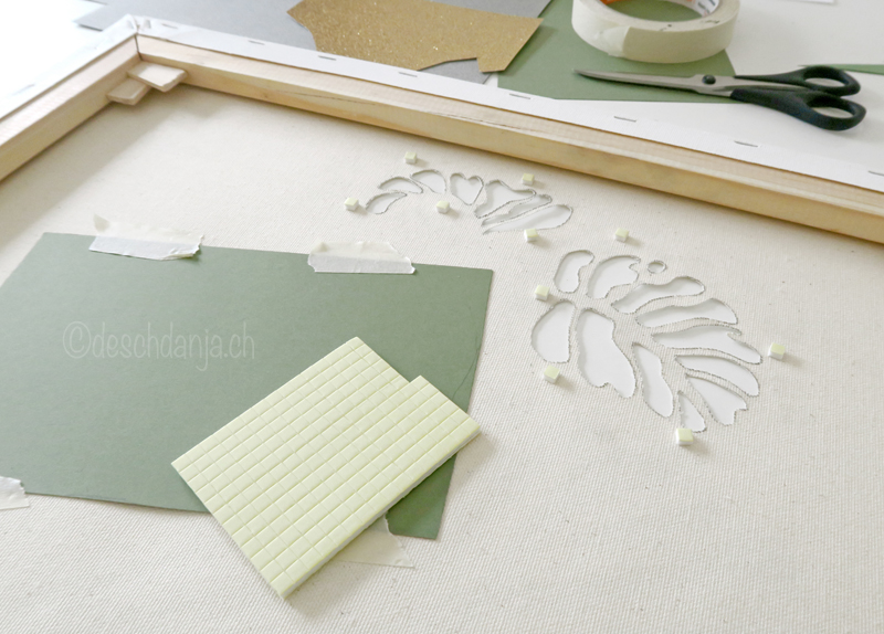 Monstera auf Keilrahmen