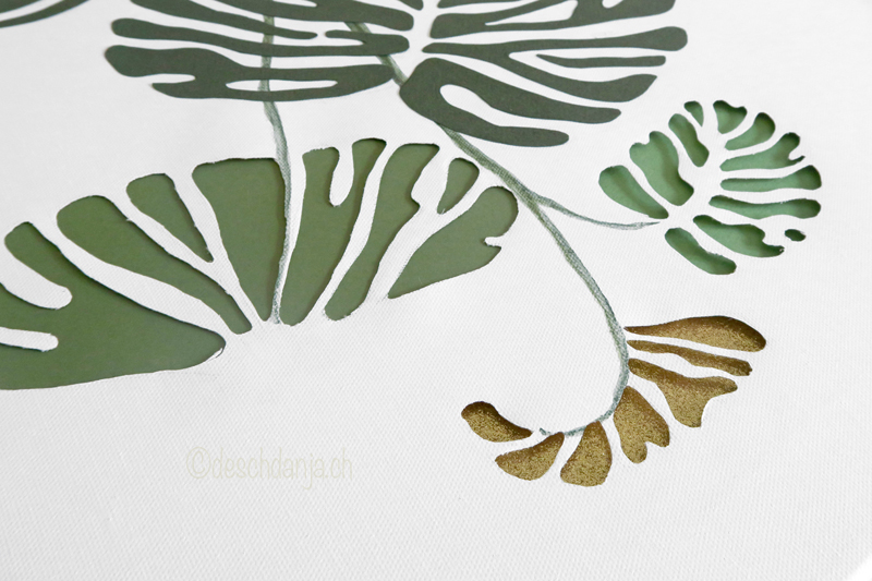 Monstera auf Keilrahmen